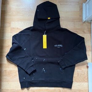 NWT Yellow Label Co. Paint Hoodie - Medium/Large - Black - Unisex